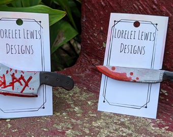 Halloween Knife Barrette Clip: Handmade Horror Hair Accessory