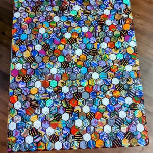 Mosaic Tile TV Tray Set: Handmade Polymer Clay Foldable Tables image 8