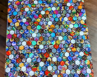 Mosaic Tile Foldable TV Tray: Handmade Polymer Clay Table