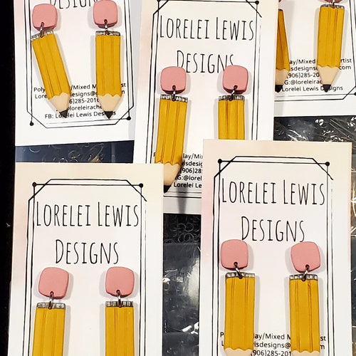 School Polymer Clay Earrings Etsy