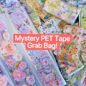 Mystery PET Tape Grab Bag | Random Tape Samples | Junk Journal Supplies