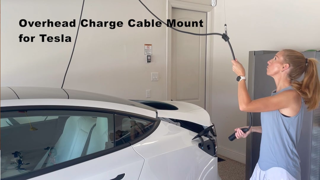 Retractable Overhead Charger Cable Mount Parts for Tesla Model Etsy