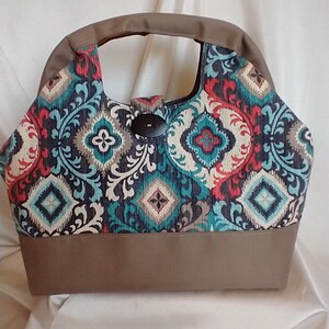 Top Handle Wire Frame Fabric Bag &quot; Camborn Ebony&quot;