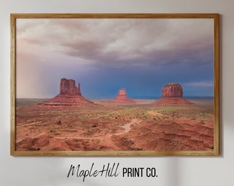 Arte de la pared de Monument Valley imprimible, decoración de la pared occidental, decoración de la pared boho, impresión de arte de la granja, descarga digital, arte de la pared de Arizona