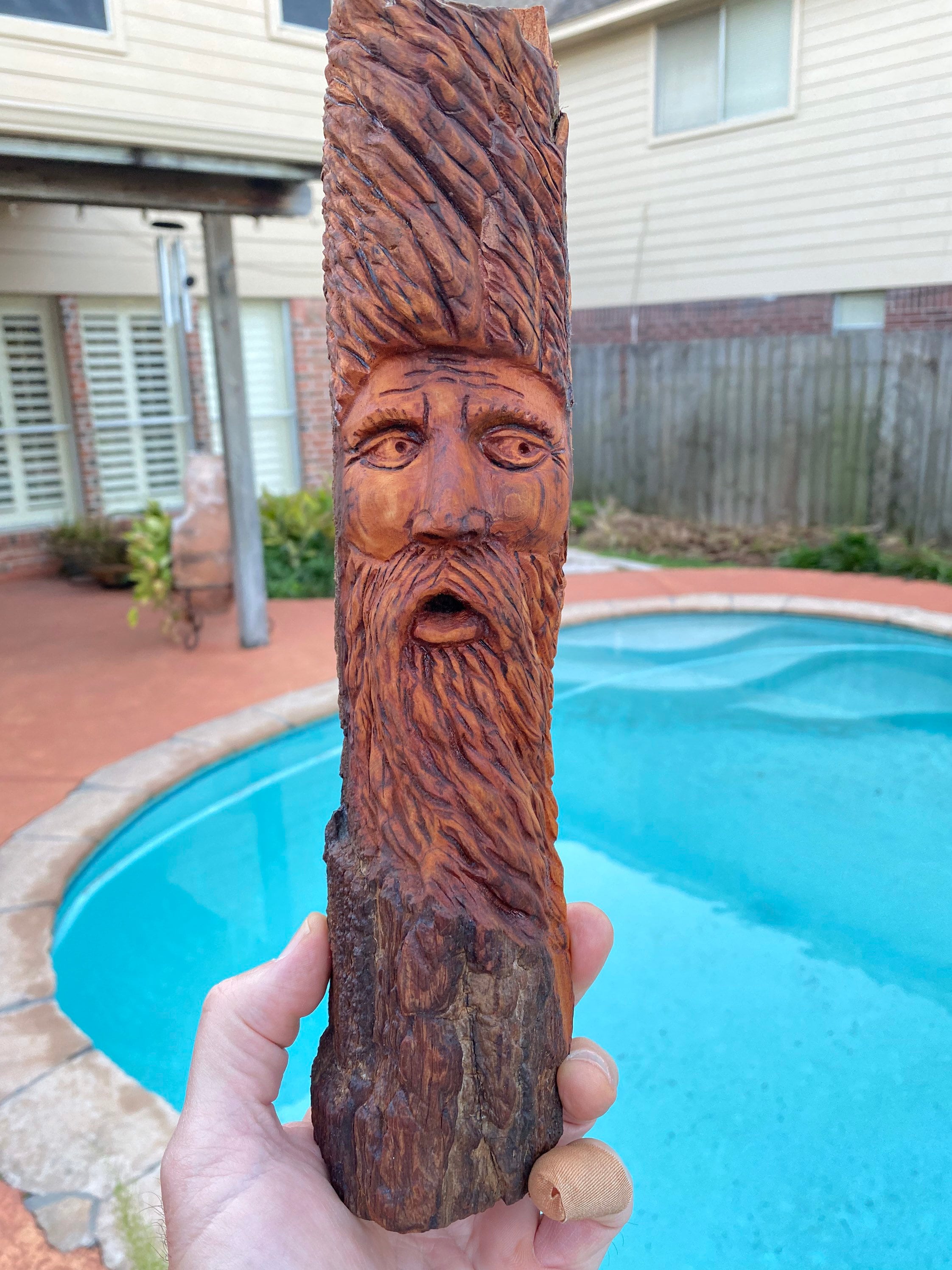 Hand Carved Wood Spirit 2 Etsy