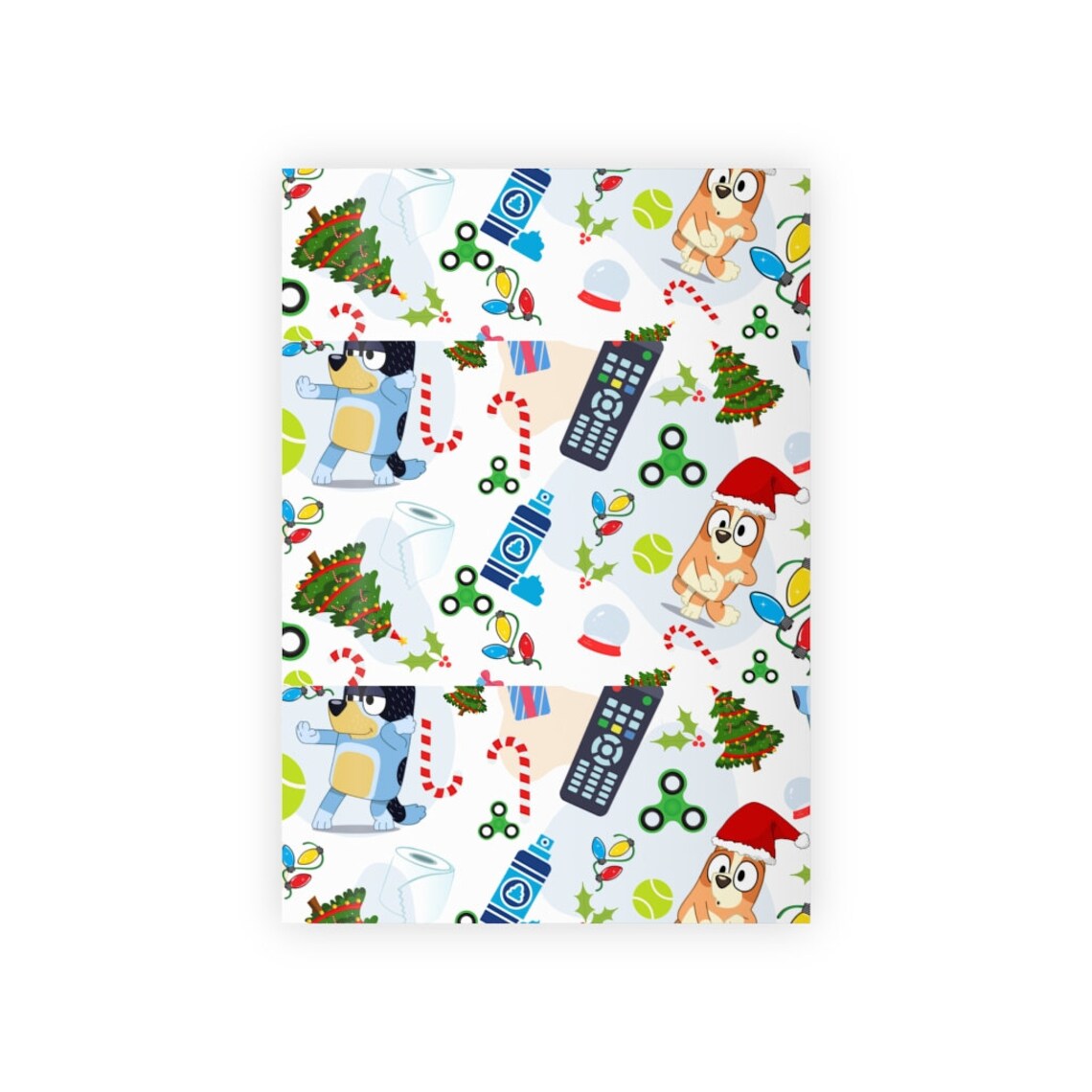 Christmas Bluey Gift Wrapping Paper Rolls 1pc Etsy