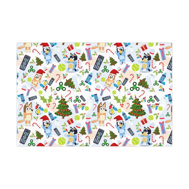 Bluey Christmas Gift Wrap Paper 1pc Etsy