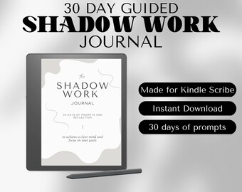Shadow Work Journal Kindle Scribe templates Interactive pdf Kindle Templates  shadow work journal prompts anxiety journal Wellness journal