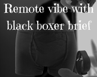 Remote vibe with black boxer brief L/XL FOR HIM