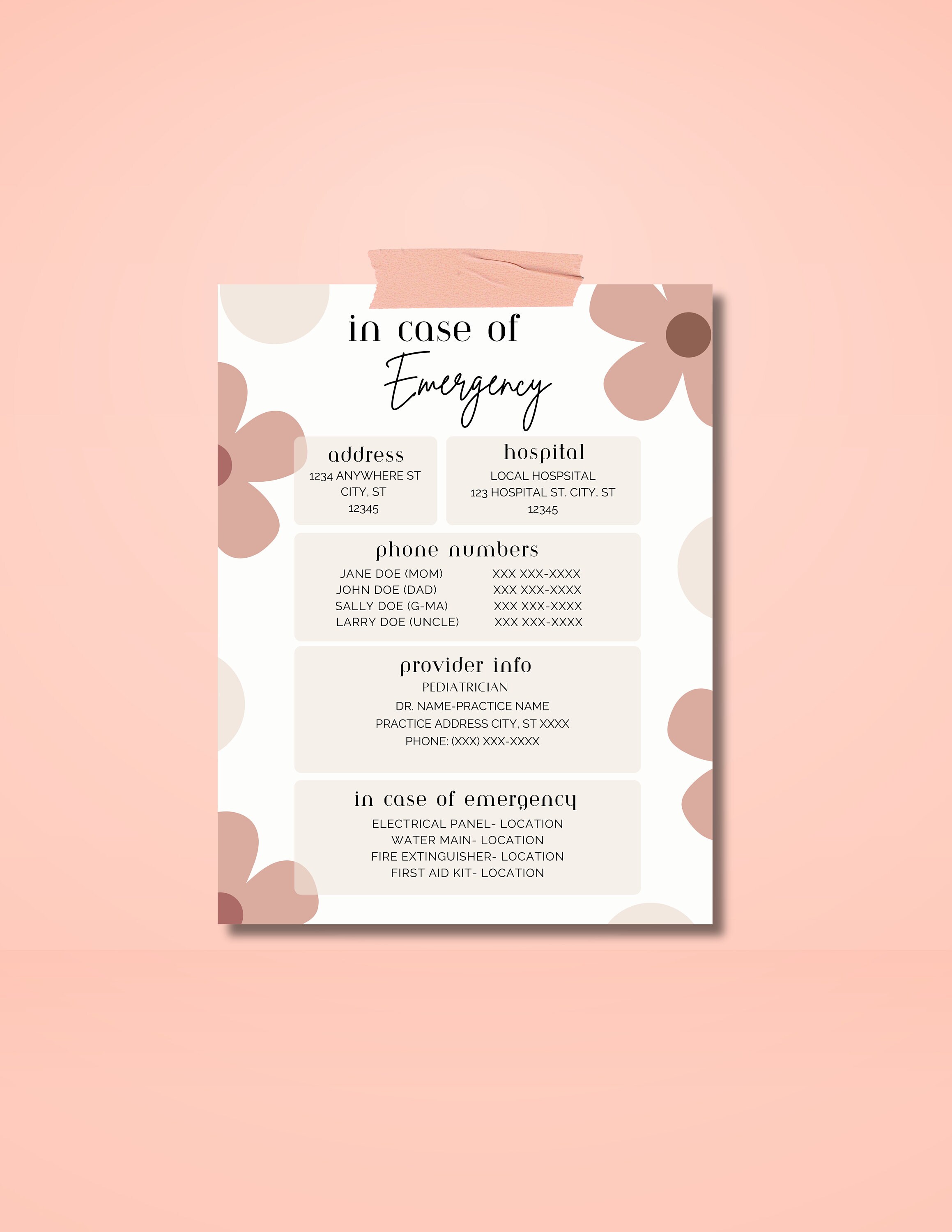 Babysitter Schedule Template