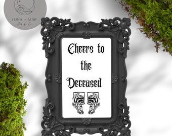 Death To My 20's Bar Sign, Gothic Party, Funeral For My Youth, Death To My 20's, Funny 30th Birthday, Spooky Party Decorations,