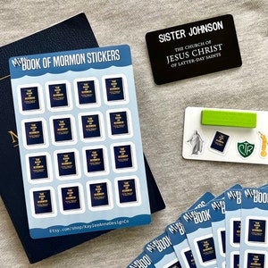 Mini Book of Mormon Stickers - 4”x6” Sheet - Waterproof