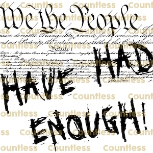 Wij mensen hebben er genoeg van! Digitale Amerikaanse patriottische PNG SVG voor sublimatie DTF Dtg