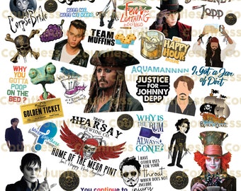 Depp Digital Tumbler Wrap PNG Collage