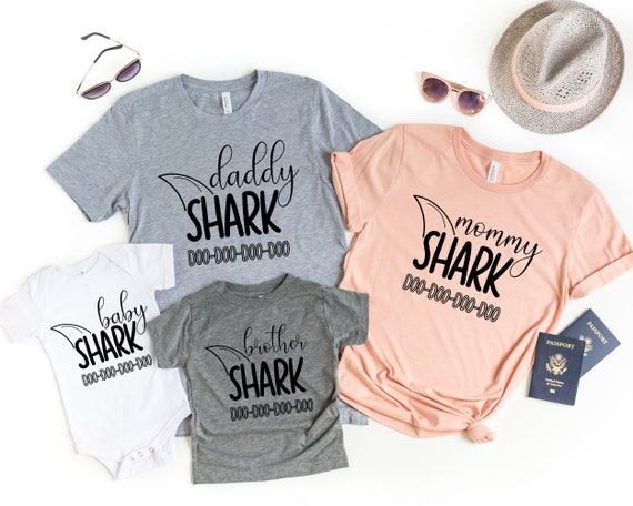 Matching Shark Family Shirt Babby Shark Shirt Mommy Shark - Etsy