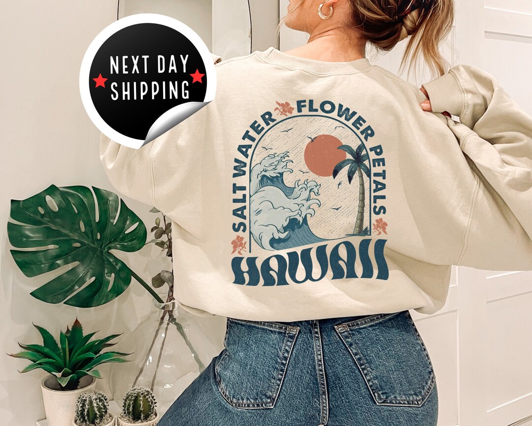 Surf Hoodie, Coconut Girl Aesthetic, Hawaii Sweatshirt, Ocean Beach