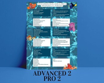 Swimming Lesson Advanced 2 Pro 2 Prepare for Swim Team Lesson Plan Swim Lessons PDF Digital Print