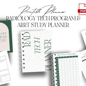 Study Planner for the ARRT Rad Tech X-ray Technician Planner Student Clinical Journal Radiologic Technician Guide Notebook Digital PDF