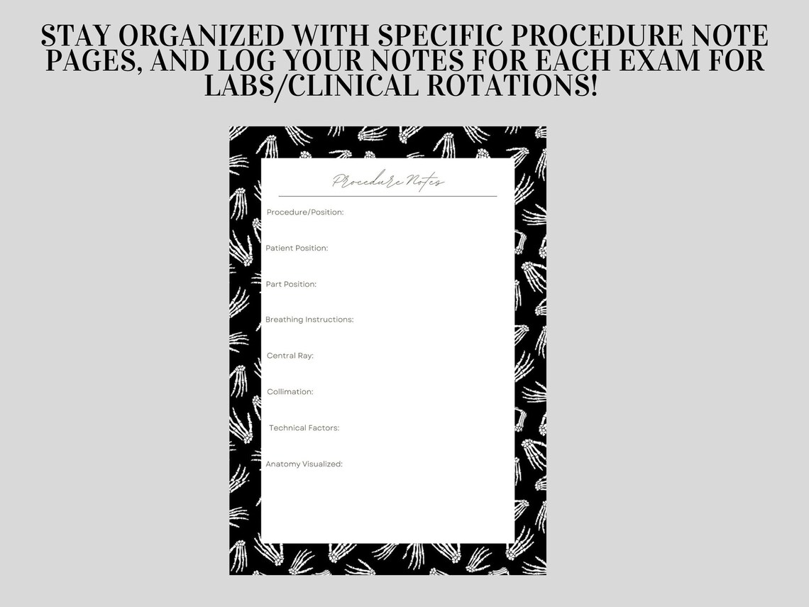 Xray Rad Tech Planner Student Clinical Journal Radiologic Technician ...