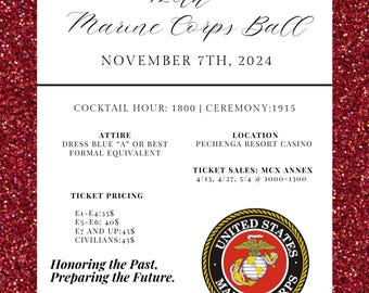 Marine Corps Ball Flyer Template: Editable Military Ball Design (Canva)