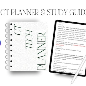 CT Planner Digital Download PDF CT Tech School Program Study Pages Canva Edit