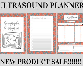 Ultrasound Tech Sonographer Technician Planner Student Clinical Journal Radiology ARDMS Technician Guide Notebook Digital PDF Organizer