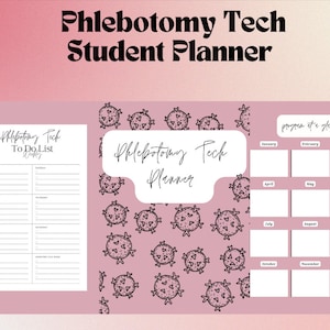 Planer ucznia Phlebotomy Tech Phlebotomist CPT Wydrukowany notatnik Przewodnik do nauki