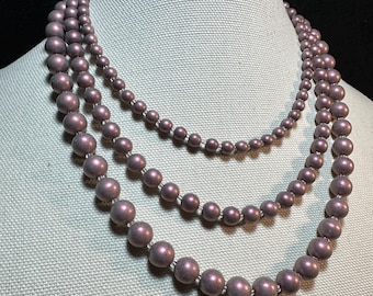 Satin Mauve Pearls