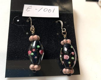 Pink, purple, or red earrings