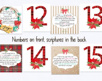 Calendario de Adviento imprimible, Calendario de Adviento de la Historia de Jesús, Cuenta atrás de Navidad, Calendario de Adviento DIY, Calendario de Adviento para niños