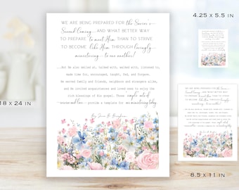 Ministering Sisters Poster | Relief Society LDS (Digital Download)