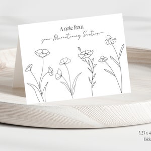 Tarjetas de ministración, nota minimalista para ministración SUD, tarjeta de feliz cumpleaños, tarjeta de agradecimiento, regalo para ministrar, descarga instantánea