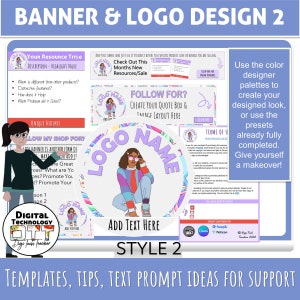 Editable Banner & Logo Design PowerPoint Template: Store Starter Kit (Digital Download)