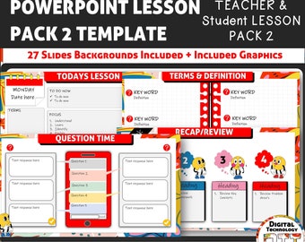Teacher Course Planner PowerPoint 2, Class Slide, School Slides, Editable, Worksheet, Tasks, Teacher Planner, Lesson Plan, Class Notebook,