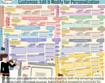 Vocabulary Student Journal: Middle School Workbook, Curriculum Plan