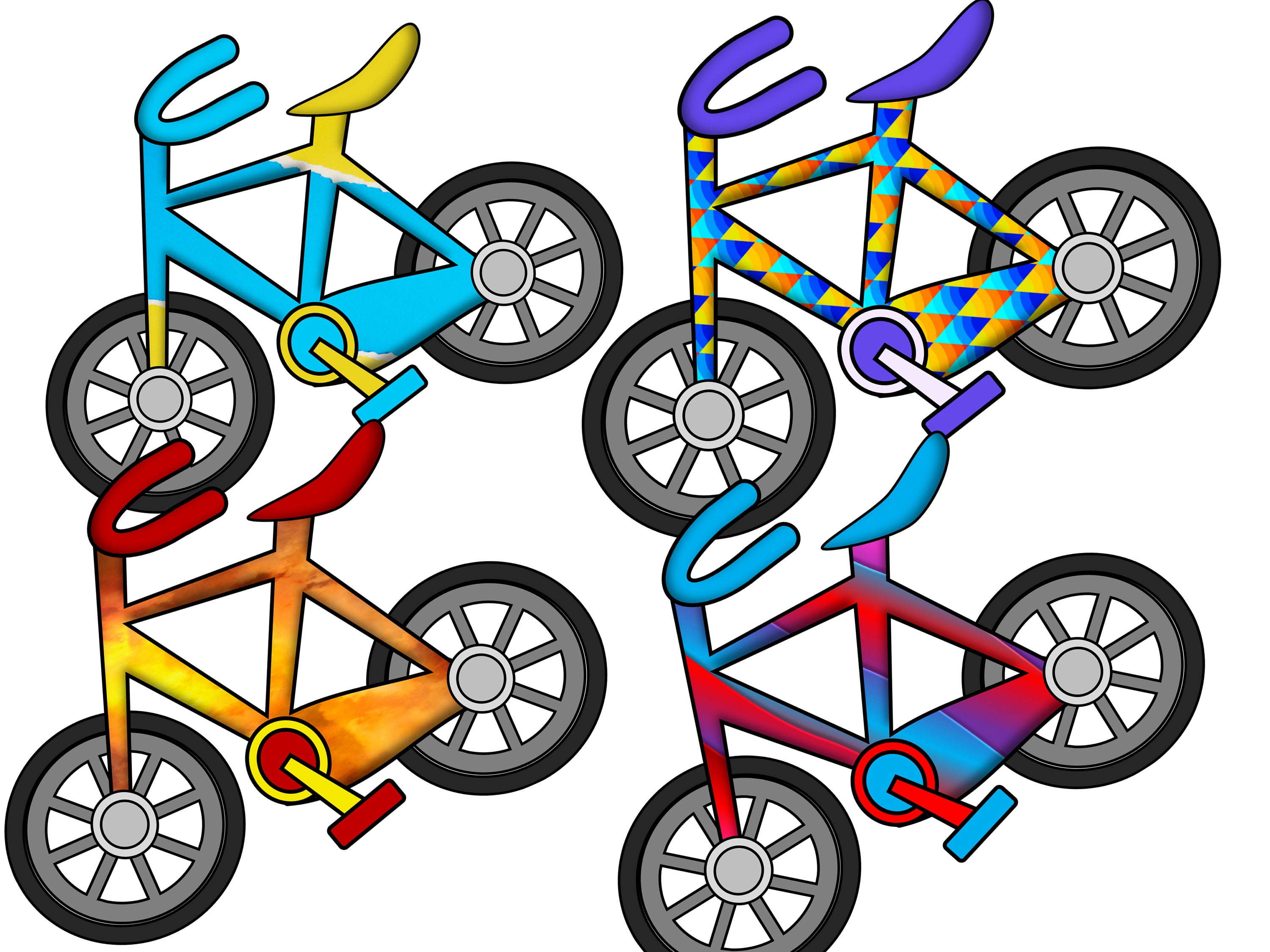 45 Kids Bike Clipart BMX Clipart Bike Clipart Bicycle - Etsy