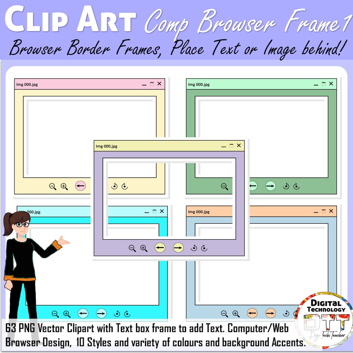 Computer Browser Border Frame Clipart 1, Browser Window Clipart ...