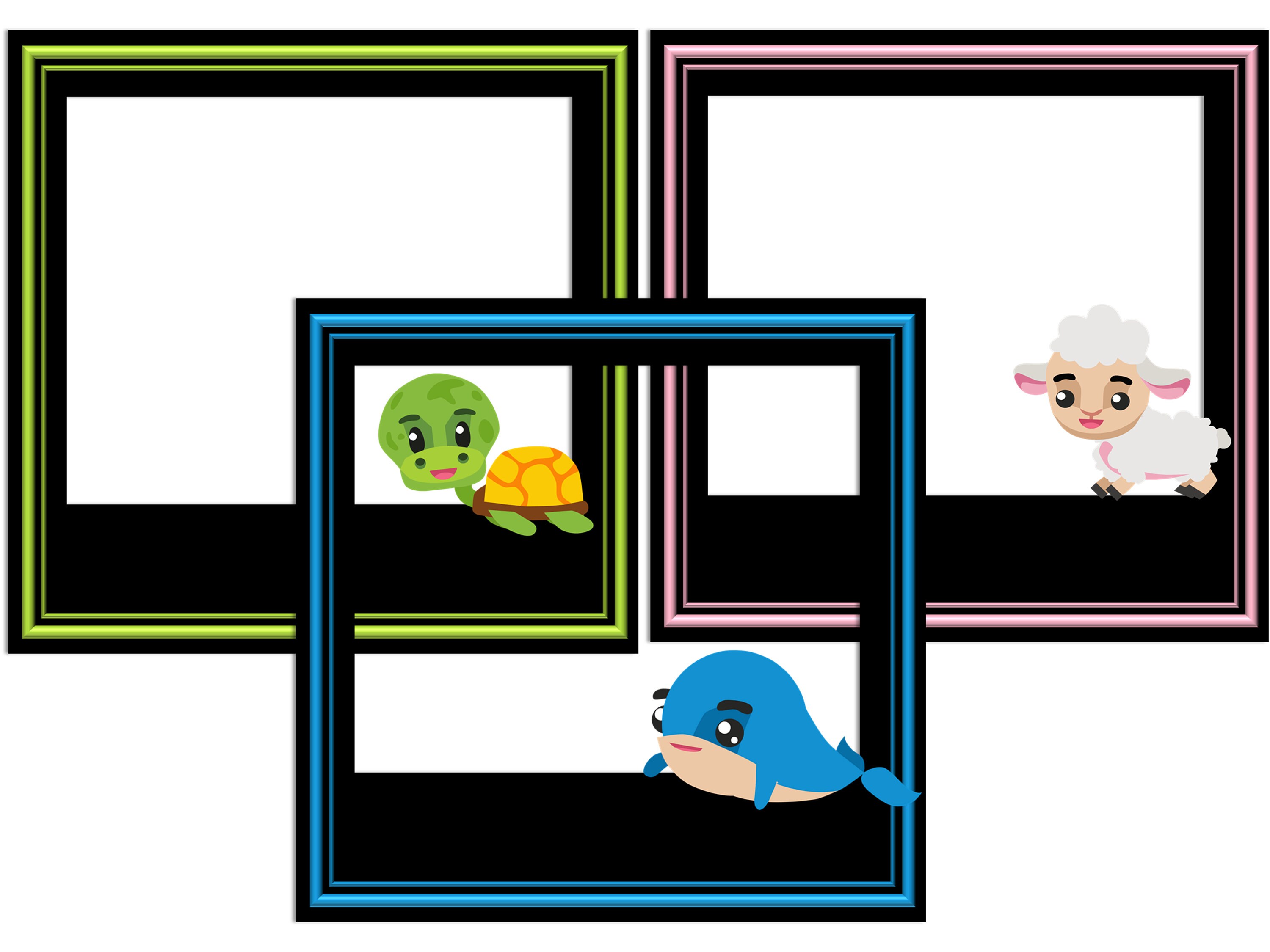 Picture Frame Clipart 3, Vector Frame, Animal Picture Frame, Picture