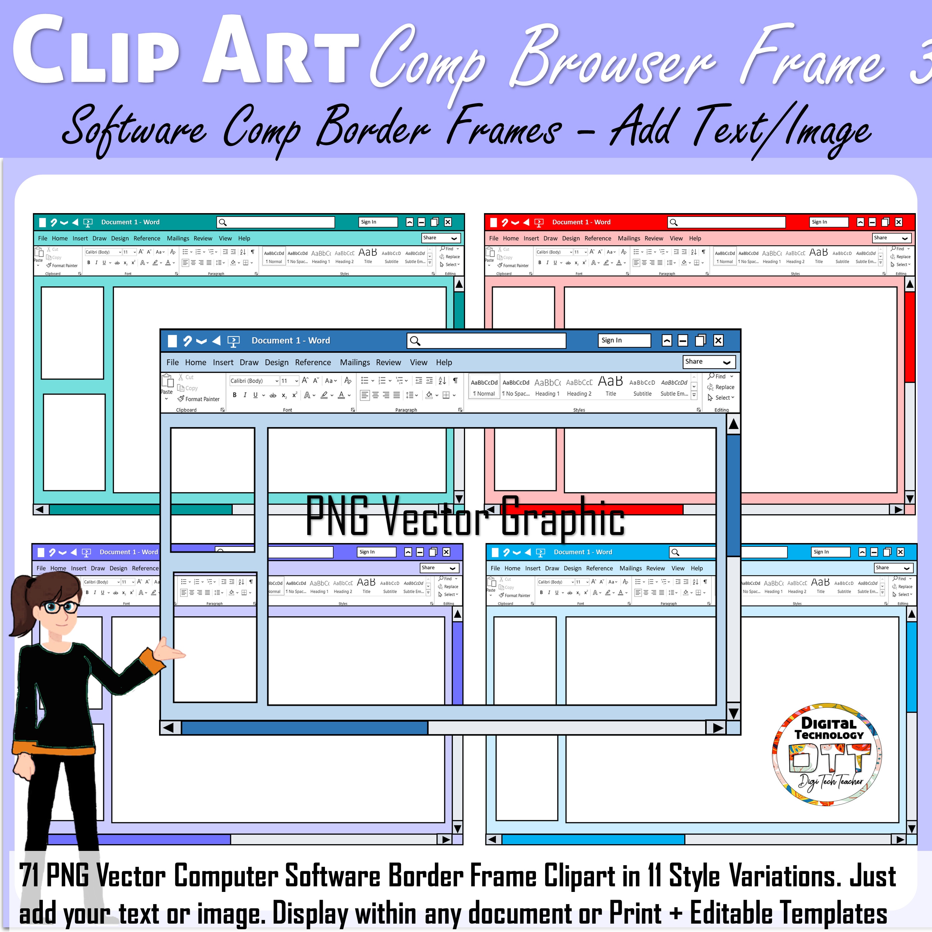 Computer Browser Software Border Frame Clipart 3, Software Vector ...