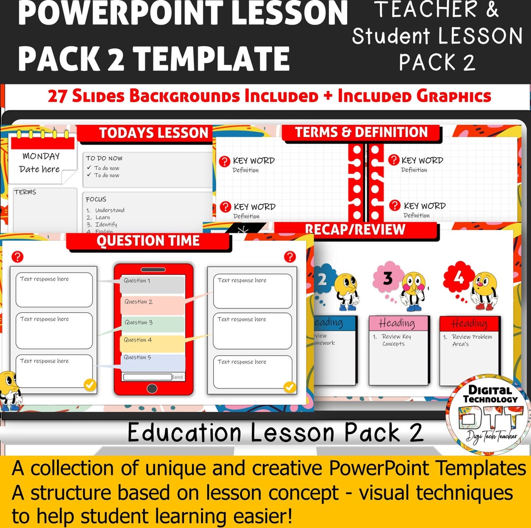 Teacher Lesson Powerpoint Template: Comic Style Class Slides (A4 ...