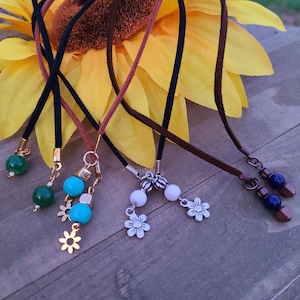 Handmade Faux Leather Beaded Bookmarks Book Thong Various Styles