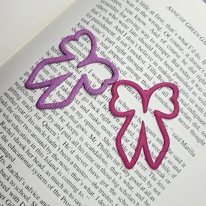 Handmade Polymer Clay Bookmark Bow Paper Clip Style, Multiple Color Options, Perfect Gift for Readers And Book Lovers