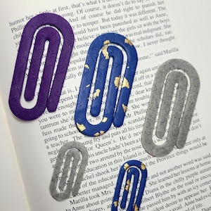 Handmade Polymer Clay Bookmark Paper Clip Style, Multiple Color and Size Options, Perfect Gift for Readers And Book Lovers