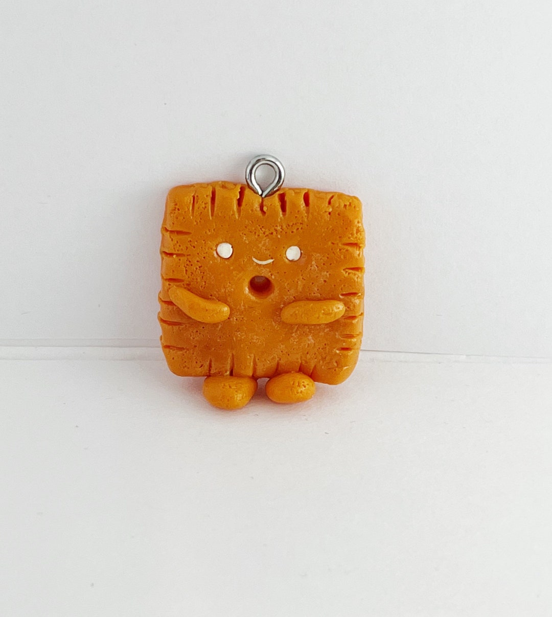 Cheez Cracker Buddy Charm Food Pendant Keychain Cheese Cute Kawaii