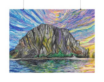 Morro Rock Print| Matte Horizontal Poster