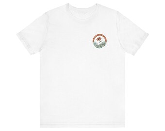 Poppy Tides Studio Floral Logo Tee | Ocean waves, Circle Poppy Graphic
