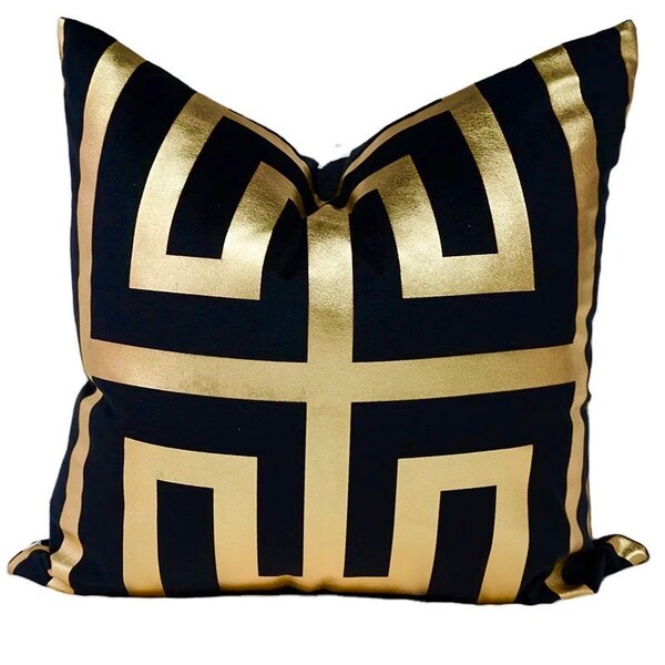 Black Gold Pillow Etsy