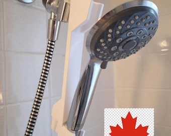 Shower Head Height Adjuster, 8" Extension, No Plumbing Needed, 3D Printed in Canada