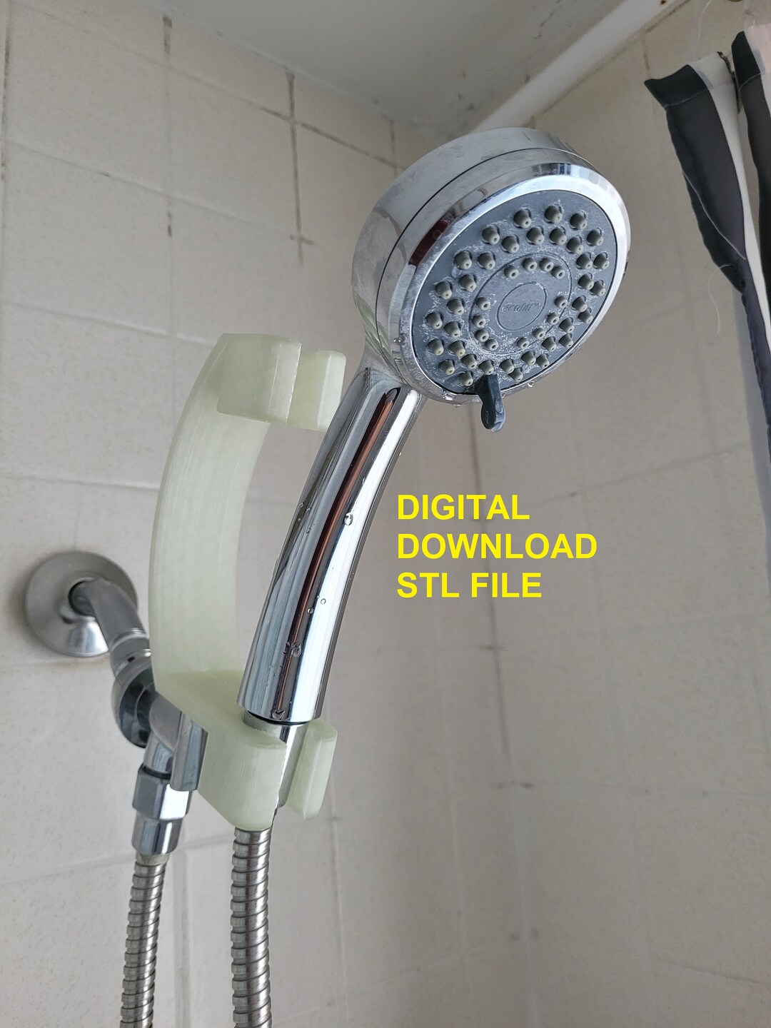 Digital Download STL File of Bath Room Showerhead Height Raiser for 3d