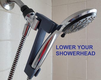 3D Printed Shower Head Lowering Extension, 7-inch Drop. Canada Made